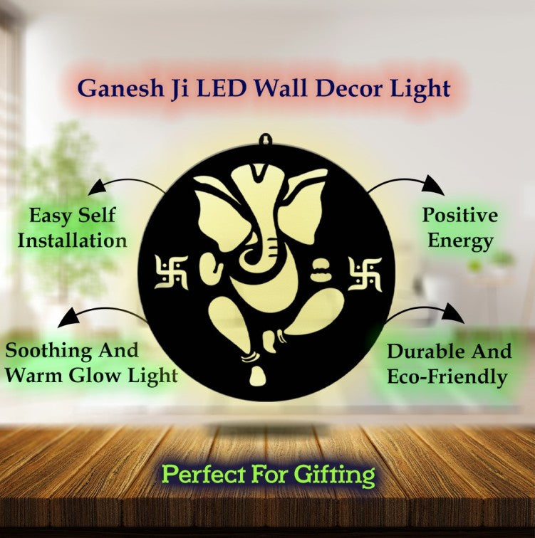 Ganesh Ji Wall Decor Light LED