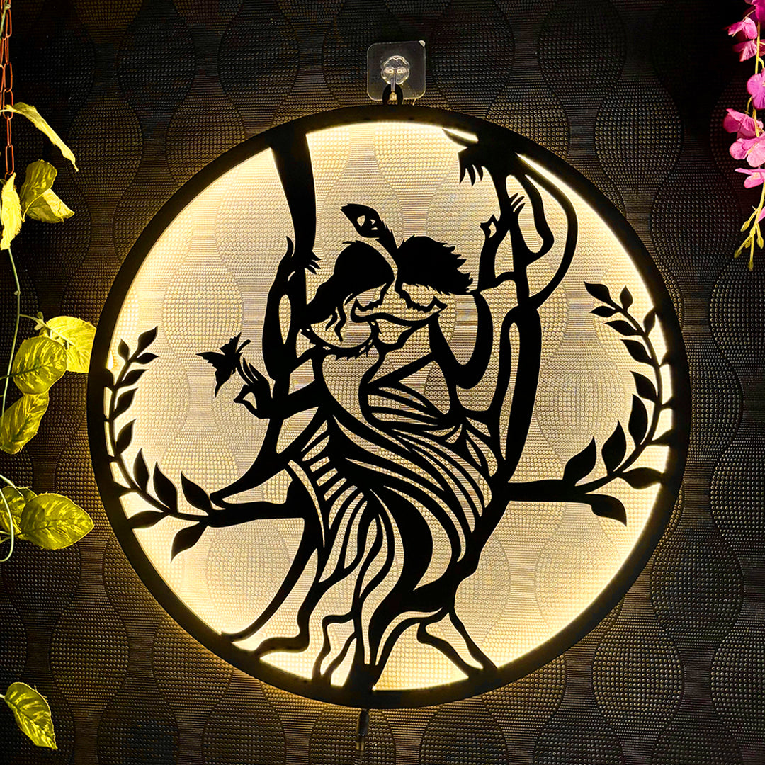 Radhe Krishna Wall Decor Light LED