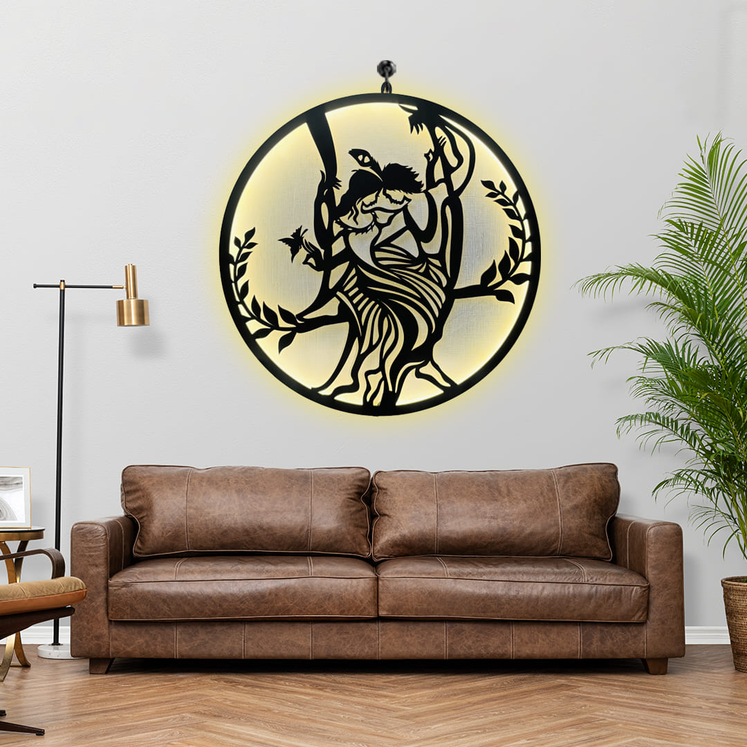 Radhe Krishna Wall Decor Light LED