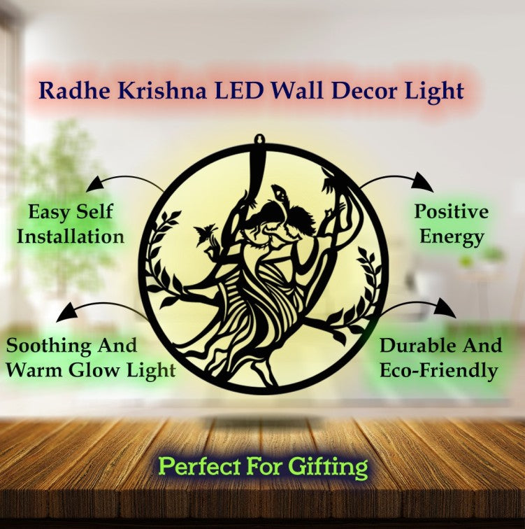 Radhe Krishna Wall Decor Light LED