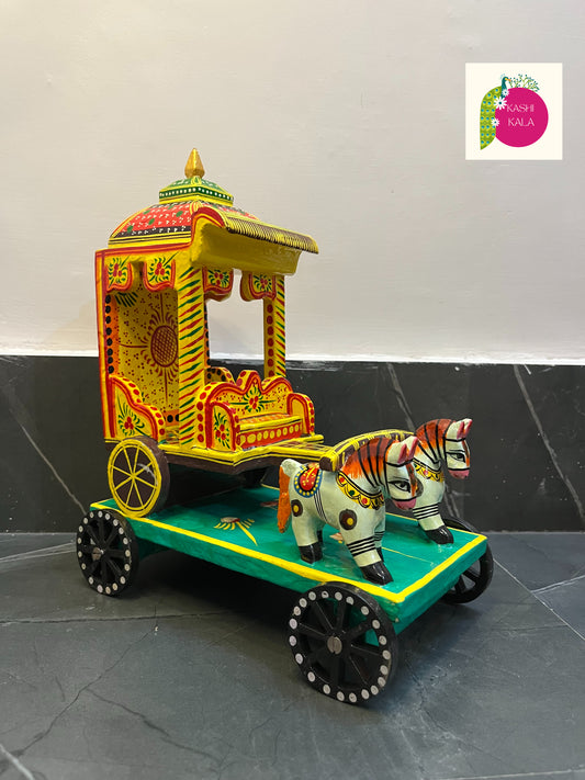 Wooden Hand Painted Rath Made By Varanasi Karigars